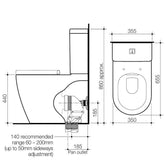 CAROMA Urbane Cleanflush Wall Faced Toilet Suite 746200W